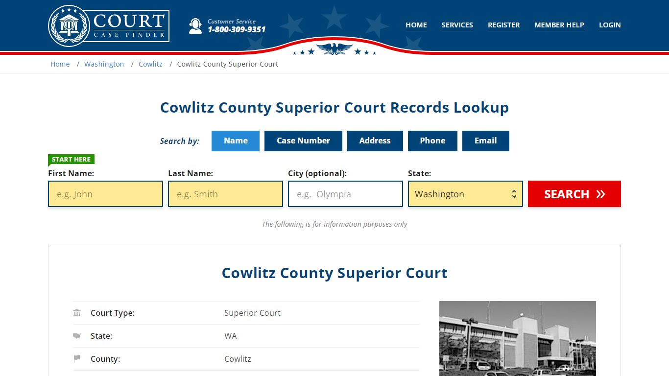 Cowlitz County Superior Court Records Lookup - CourtCaseFinder.com